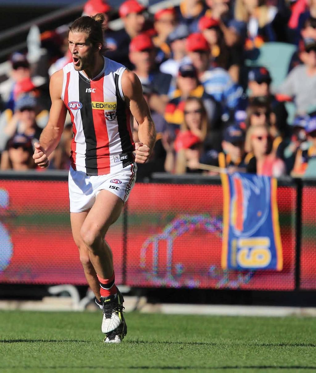 Josh Bruce 5 goals (Round 7, 2015) ADELAIDE CROWS PICTURED - Josh Bruce LAST TIME ROUND 7, 2015 ADL 18 11 119 STK 10 13 73 Six weeks into its inaugural season in the