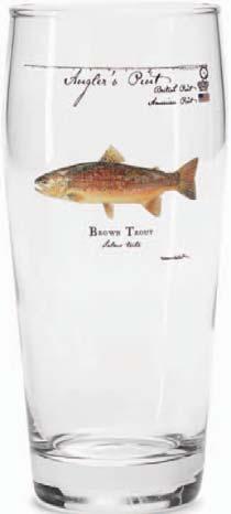 ANGLER S PINT GLASS Tall tales get better with tall brews.