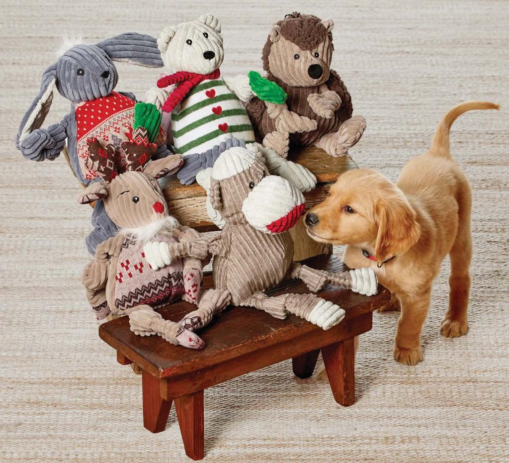 ANIMAL SQUEAKY TOYS These plush animals promise constant entertainment and companionship for your dog.