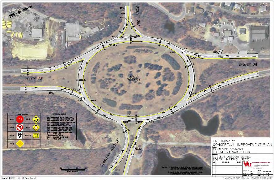 2006 Transportation Safety Report Fall 2006 [Otis-1] Restripe rotary for two lanes, improve signage This alternative would be an attempt to add some features of modern roundabout design to the