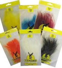 Blue, Grizzly, Olive, Purple, Silver grey, Yellow, White, Flesh, Tan Great for Salmon Wings Goat Hair Magnum Rabbit Strips 1/4" wide