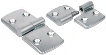 K0579 aluminium, lift-off, left Die-cast aluminium. Hinge pin stainless steel. Ø 14 9 40 Hinge matt nickel-plated. Pin bright. Ø 6,6 K0579.