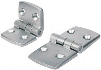 K0580 aluminium Die-cast aluminium. Hinge pin stainless steel. Ø 6 Ø 14 9 Hinge matt nickel-plated. Pin bright. Ø 6,6 40 K0580.