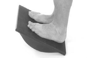 your ankle. Kick against the band and slowly return, keeping your knee straight. Keep board parallel to ground.