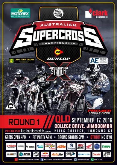 Jimboomba X Stadium, QLD 17 th Sept 2016 Supercross season is upon us and after round 1 last weekend American Justin Brayton