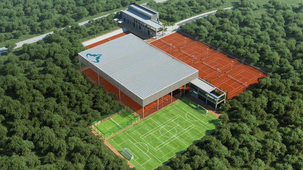 FACILITIES RAFA NADAL TENNIS CENTRE COSTA MUJERES consists of: 8 clay tennis courts (5 outdoors and 3 indoors). 1 soccer 7 field. 1 paddle court.