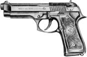 Although it looks similar, if larger, than the 81 and 84 models, it s actually somewhat different in design, featuring a short recoil action rather than simple blowback.