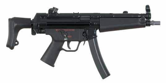 MP5 Navy models have threaded barrels and can be used with or without an optional wet technology stainless steel sound suppressor MP5 Navy 9 mm Mounting platforms for scopes and accessories MP5K
