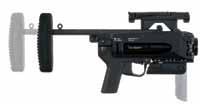 Compatibility Side-loading add-on HK grenade launchers fire all low velocity 40 x 46 mm ammunition and can be mounted on a wide variety of weapons, including various M4/M16-type and G36-type models.