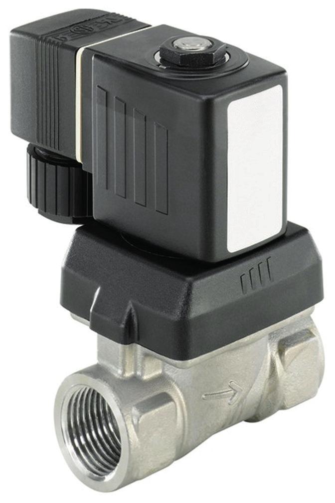 MV-01 2/2-way Solenoid Valve for Fluids Description: Features / Nominal diameters 1/4-2 / Pressure up to 10 bar / 24 V DC and all common AC variants / Forced-lifting The pilot-controlled full-way