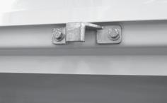 14. Bolt the door latch brackets to the top and