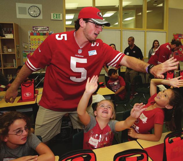 An active member in community relations initiatives since being drafted by the 49ers, Pinion was the winner of the team s CR rookie service award in 2015.