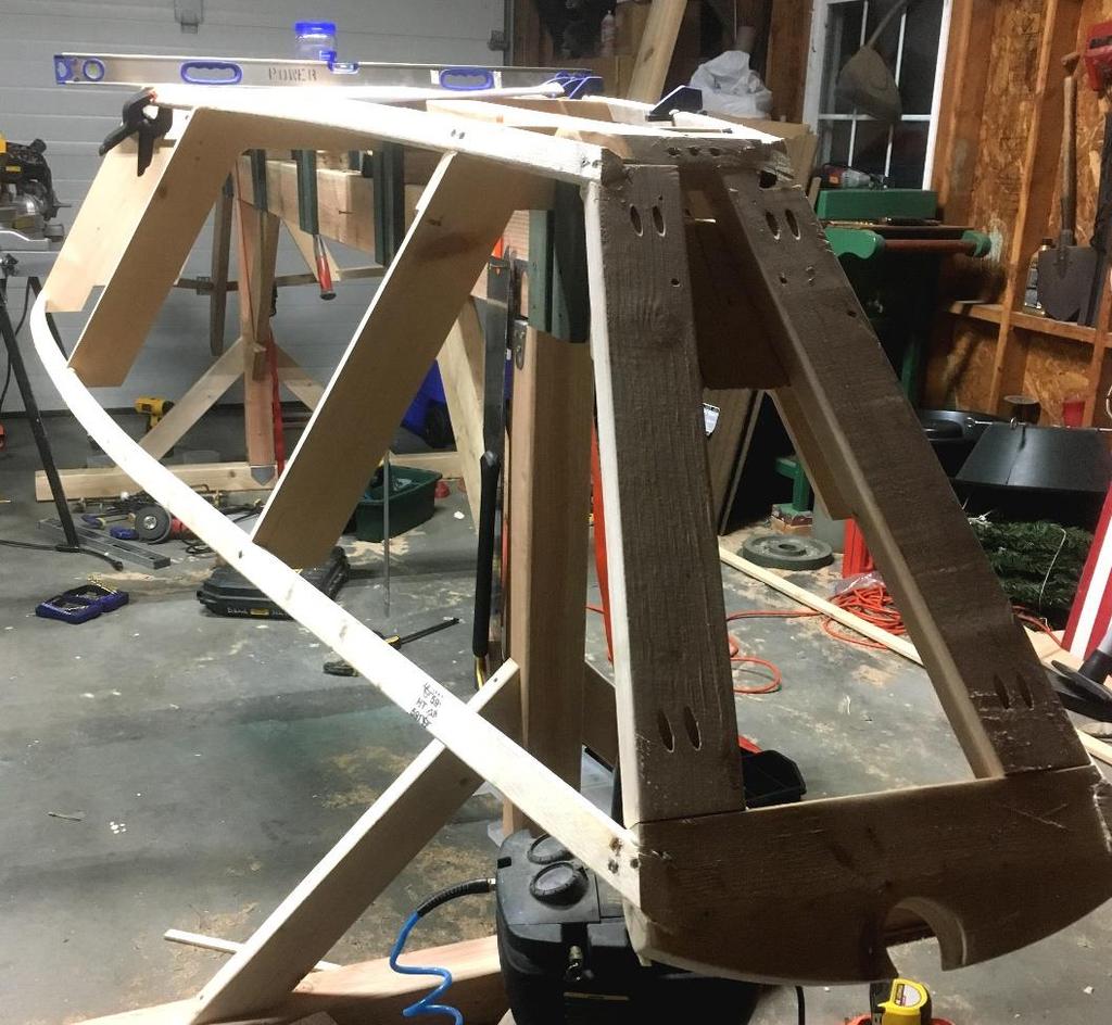 The frame is now a stiff structure and it is used as a