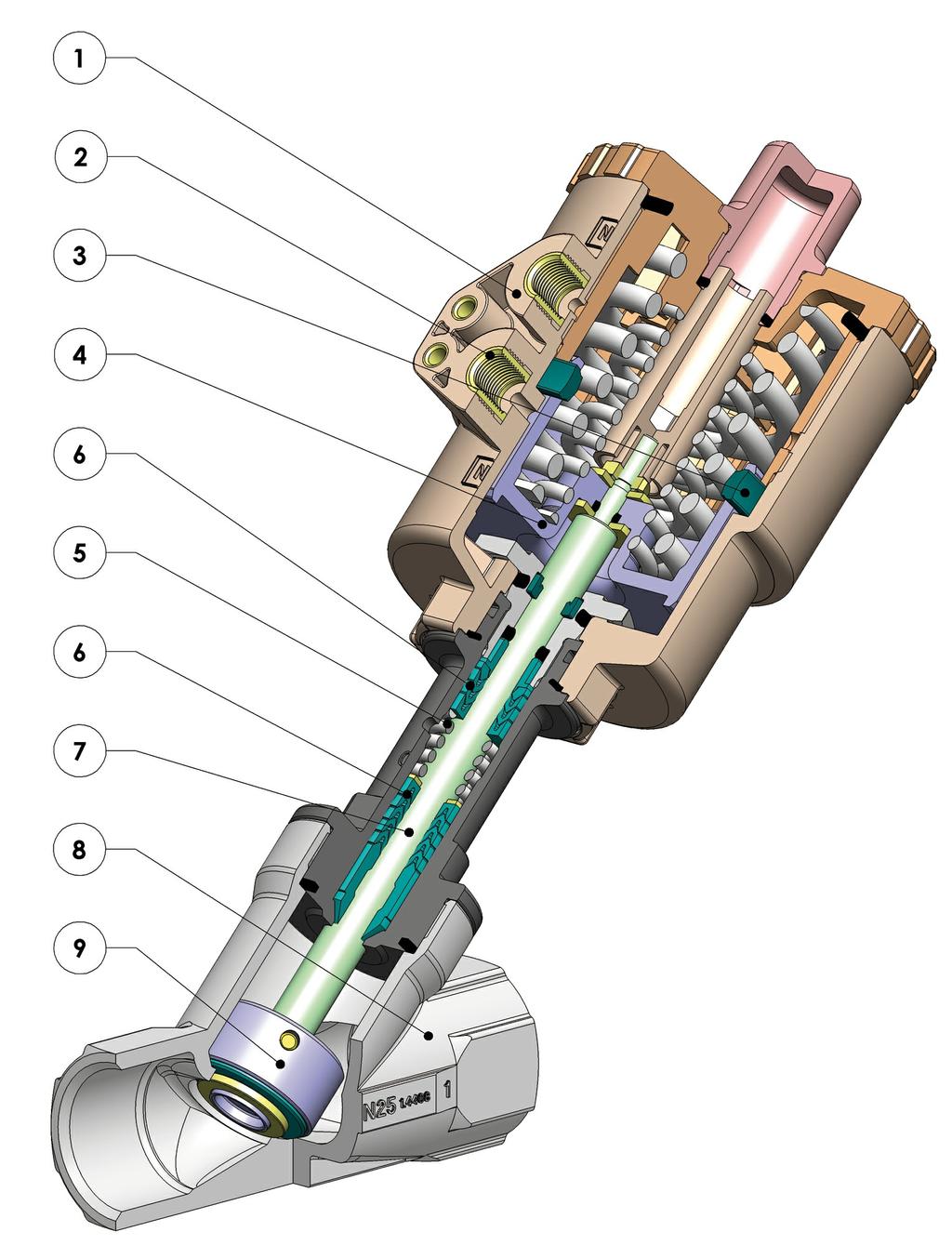 Features and benefits - Ares FEATURES & BENEFITS 1 NAMUR direct connections on piloting head Direct coupling with solenoid valve 2 Piloting head inserts in AISI 316 Increases considerably the