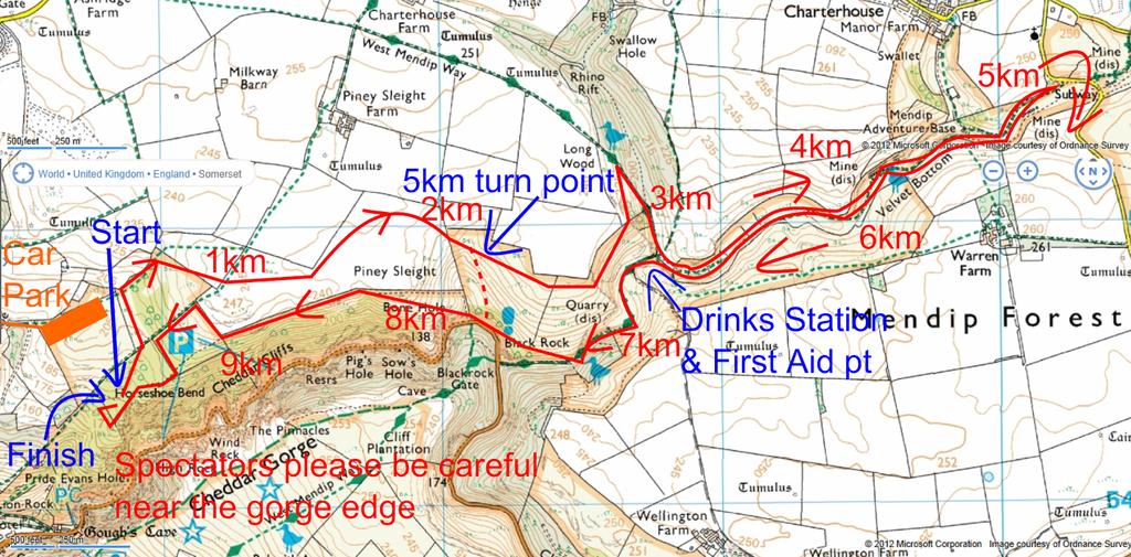 Course Description 5km & 10km The course makes use of public footpaths and permissive rights of way.