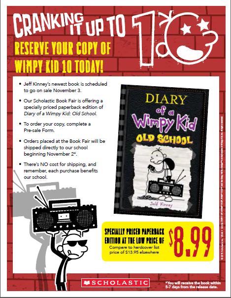Page 3 Stop by the library to pick up a pre-sale order form of Diary of a Wimpy Kid: Old School.