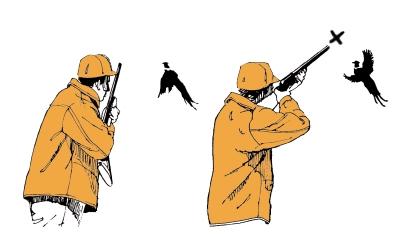 When using the sustained lead, the shooter must estimate the speed, range and angle at which the moving target is flying.