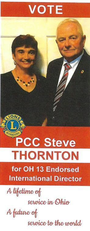 MD 13 CONVENTION: PCC Steve Thornton was elected MD-13 endorsed candidate for International Director following three ballots. Also, the proposed $5.