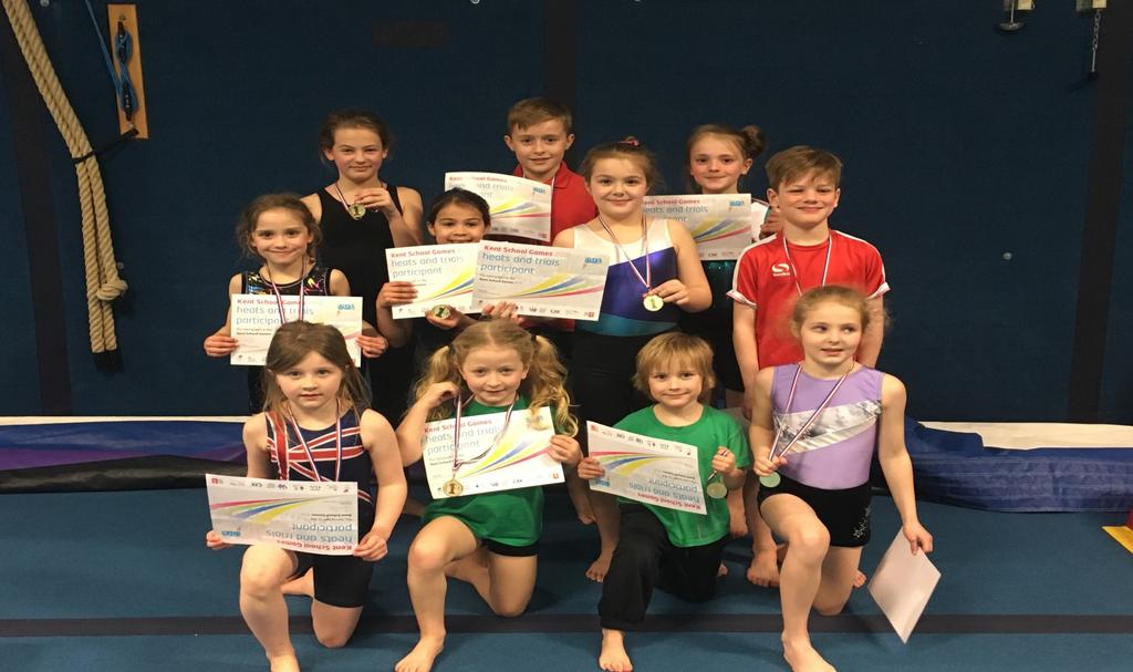 Gymnastics Competition After a wonderful Easter Service performed by Sycamores class, some of the children were whisked off to the annual Dover District Gym Competition held at Dover Gymnastics Club.