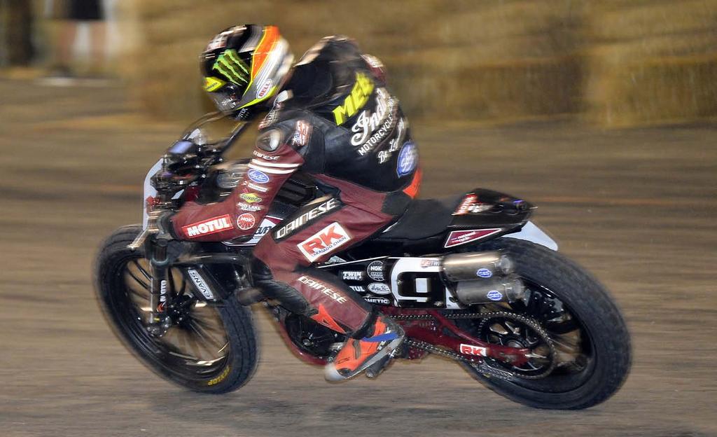 ROUND 17 / SEPTEMBER 23, 2017 TEXAS MOTOR SPEEDWAY / FORT WORTH, TEXAS FLAT TRACK 2017 AMERICAN FLAT TRACK CHAMPIONSHIP P68 encountered lapped traffic.