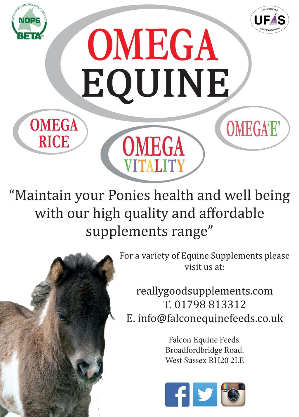 Many thanks to Omega Equine for sponsoring our