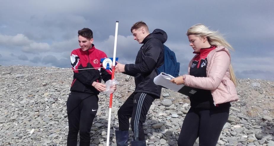 We had to test things such as longshore drift which is a process of coastal deposition, average number of waves in 10 minutes, height of cliff, the sediment deposited and many