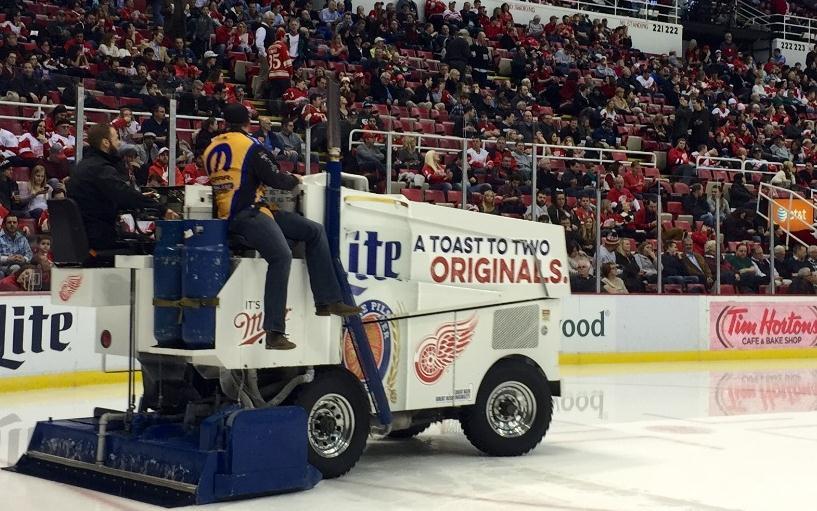 HAGAN ON ICE 2-time champ enjoys day in Detroit with Dodge, Mopar family Two-time NHRA Funny Car world champion Matt Hagan hitched a ride on the Zamboni iceresurfacing machine during the Jan.