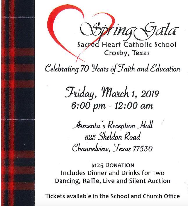 HEART to HEART Sacred Heart Catholic School - Crosby, TX - 1948-2018 Celebrating 70