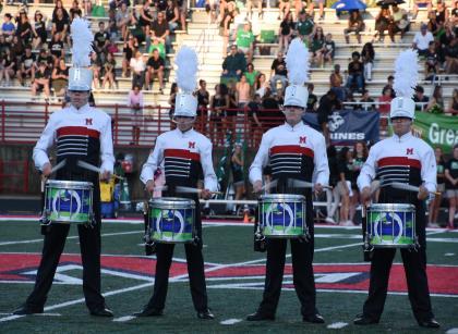 MARCHING BAND PERCUSSION SECTION Snare Drum, Quads, Bass Drum, Cymbals, Front Ensemble In order to be a part of the marching band