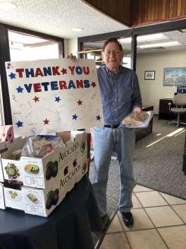 They were very grateful for all the cookies donated, and the veterans plan to use them all year for get-togethers and other special events at the museum.