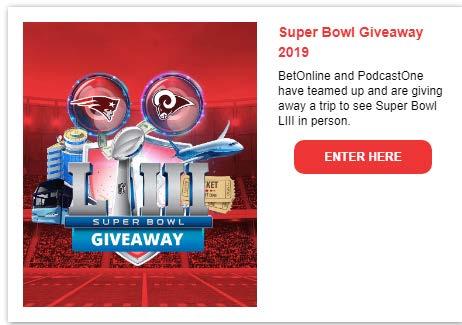 Free Trip to Super Bowl 53 From BetOnline.