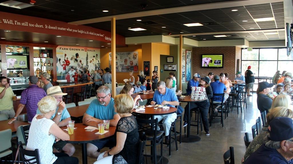 The Hall of Fame Club offers indoor air-conditioned seating as