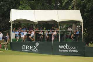 18 TH GREEN PRIVATE HOSPITALITY 40 Tickets to private, covered open air hospitality area Catered lunch or hot hors d oeuvres INCLUDED Snacks, beer,