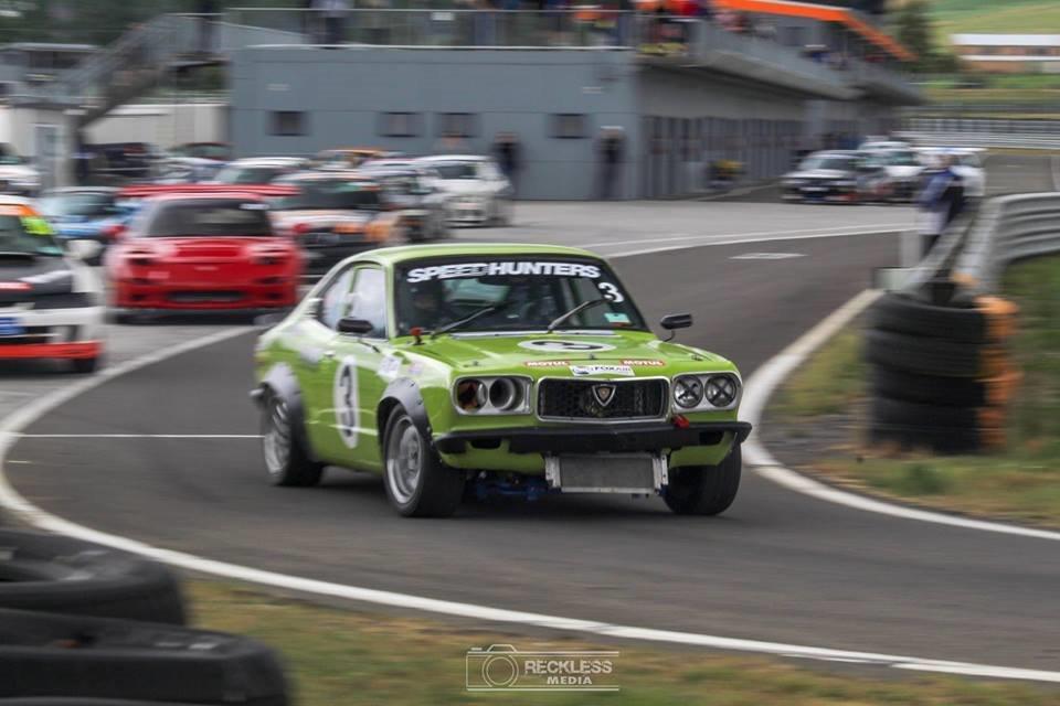 Julius Coffey pushed on after the initial 10 laps to bring the trusty green Rx-3 home in 9th overall ending a successful and enjoyable weekend in Taupo for most of the Rotary Racers and everyone