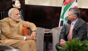 Modi met the King of Jordan Prime Minister Narendra Modi arrived in Amman, Jordan's capital on Friday evening.