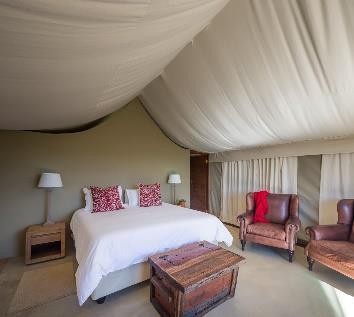 Safari Luxury Tents: (sleeps a total of 8