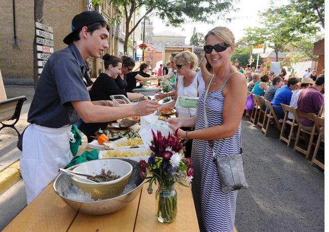 The Downtown Simcoe BIA took the lead and introduced its members to the concept of being out on the street with their merchandise, sharing the downtown with beer gardens and three entertainment