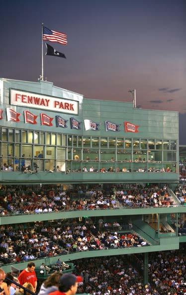 Like fans in many cities, fans in Boston have a special place in their hearts for their ball field. Up to 37,673 fans fill seats at Fenway Park.
