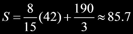 Prediction Equation If a person studies 42 minutes, what would be the predicted score?