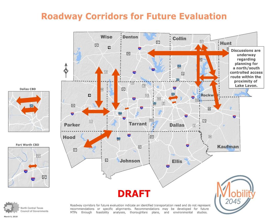 29 Roadway Corridors for Future