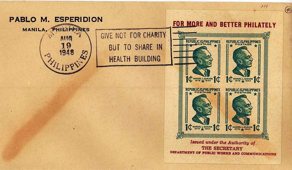 CHARITY BUT TO SHARE IN HEALTH BUILDING The 1c stamps