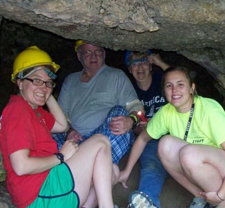 Larry Gann in a cave