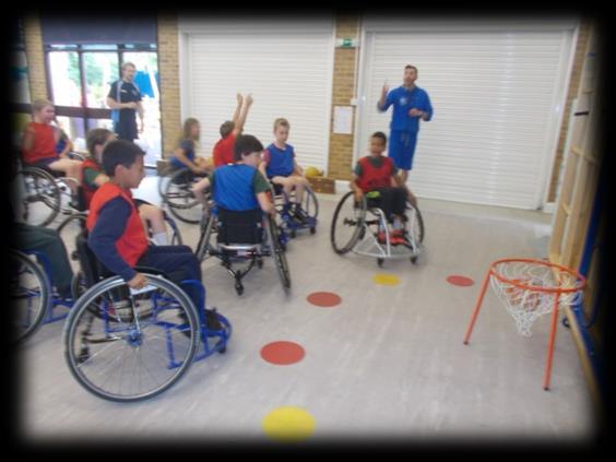 wheelchair basketball. Miss Martin planned amazing activities for the week, and did a fantastic job.