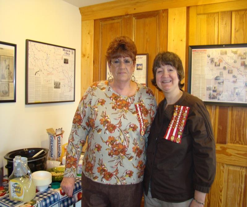 February pictures: L-R: Hostesses Suzanne Forte and Diane Goga L-R: UDC members