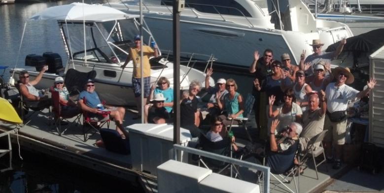 At one point in the afternoon we had 23 people on the dock eating some great food and a wide variety of adult beverages.