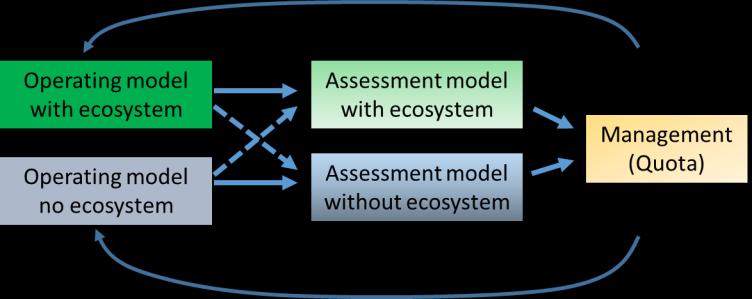 2. Robust Management Strategies Prob. avoid overfishing 1 Management strategy evaluations Catch forage fish Catch other large predators 0.8 0.6 0.4 0.2 0 Prob.