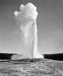 the vaporous eruption of Old Faithful as recorded by the park s official photographer, Frank Jay Haynes.