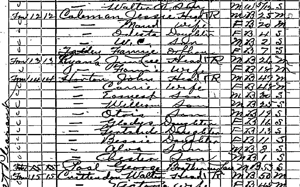 Heritage and Jimmie (and his family, in Memphis) Bailey- Bailey- Bailey- Bailey- Census Memphis, Shelby County, TN Sometime after 1915 left Jim Lee and his new wife Fannie (Bailey) left Slayden/Mount