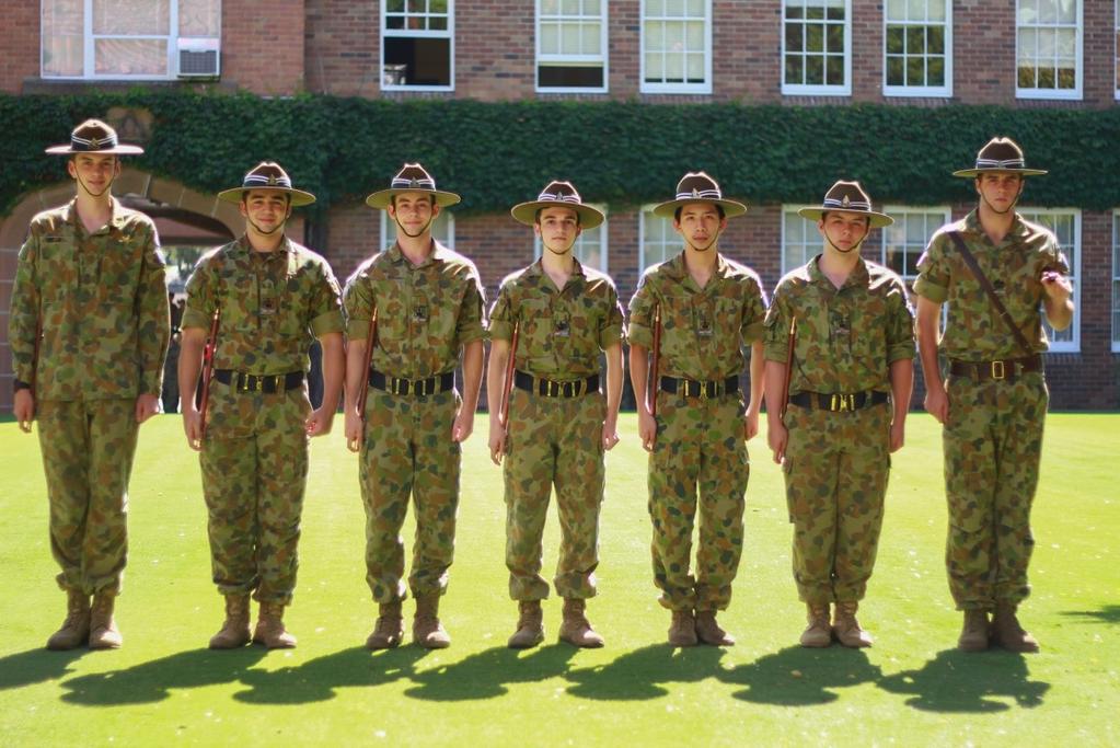 CO-CURRICULAR Cadets The Green Bugle On Friday the 9th of February, Year 12 boys who had shown their leadership abilities and had earned themselves the rank of Warrant Officer were recognised.