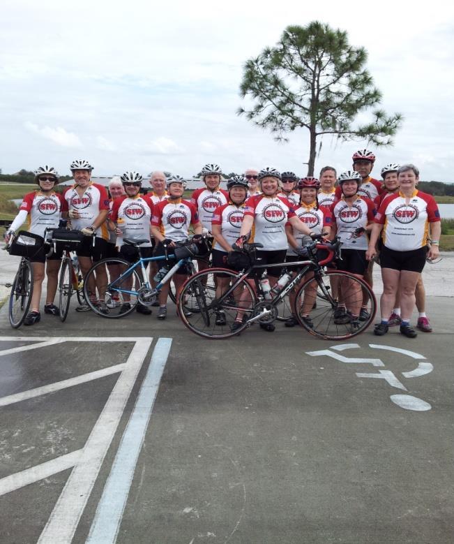 6 th Annual Florida Bike Tour On January 25, with temperatures in the mid 20 s, eighteen members of our club departed Louisville leaving behind 3 inches of ice and snow to arrive safely in Kissimmee